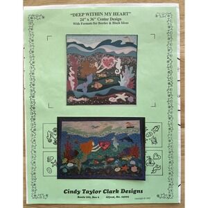Wall‎ Quilt Pattern Deep Within My Heart by Cindy Taylor Clark  24"x36"